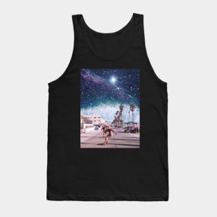 Starry Waves - Space Aesthetic, Retro Futurism, Sci Fi Tank Top